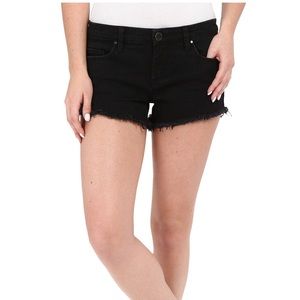 Blank NYC Frayed Black Jean Shorts